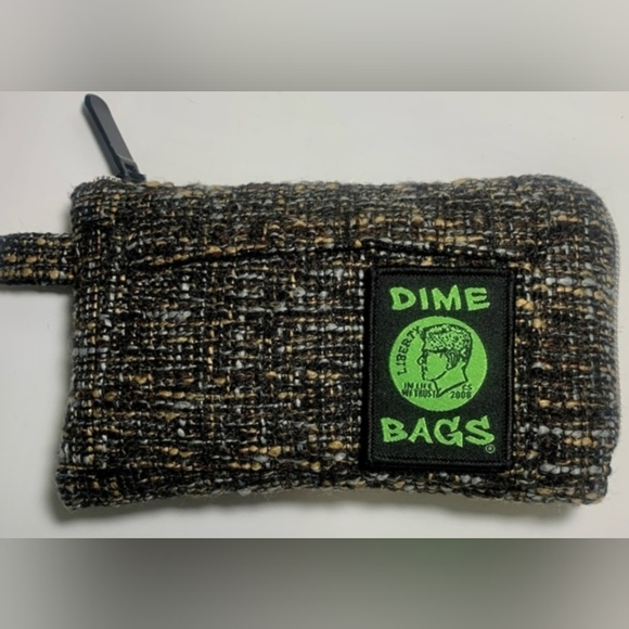 Dime Bag 7 inch long Padded Hemp Smell Proof Pouch in color name "CONCRETE" - Picture 4 of 5